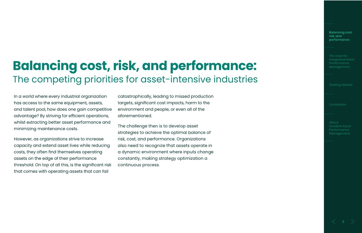 Making the case for integrated Asset Performance Management