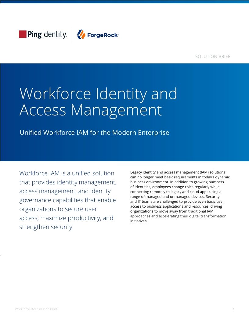 Workforce Identity and Access Management