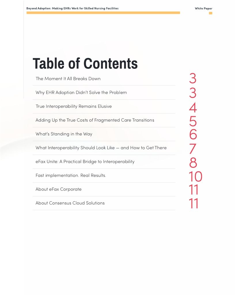 Beyond Adoption: Making EHRs Work for Skilled Nursing Facilities