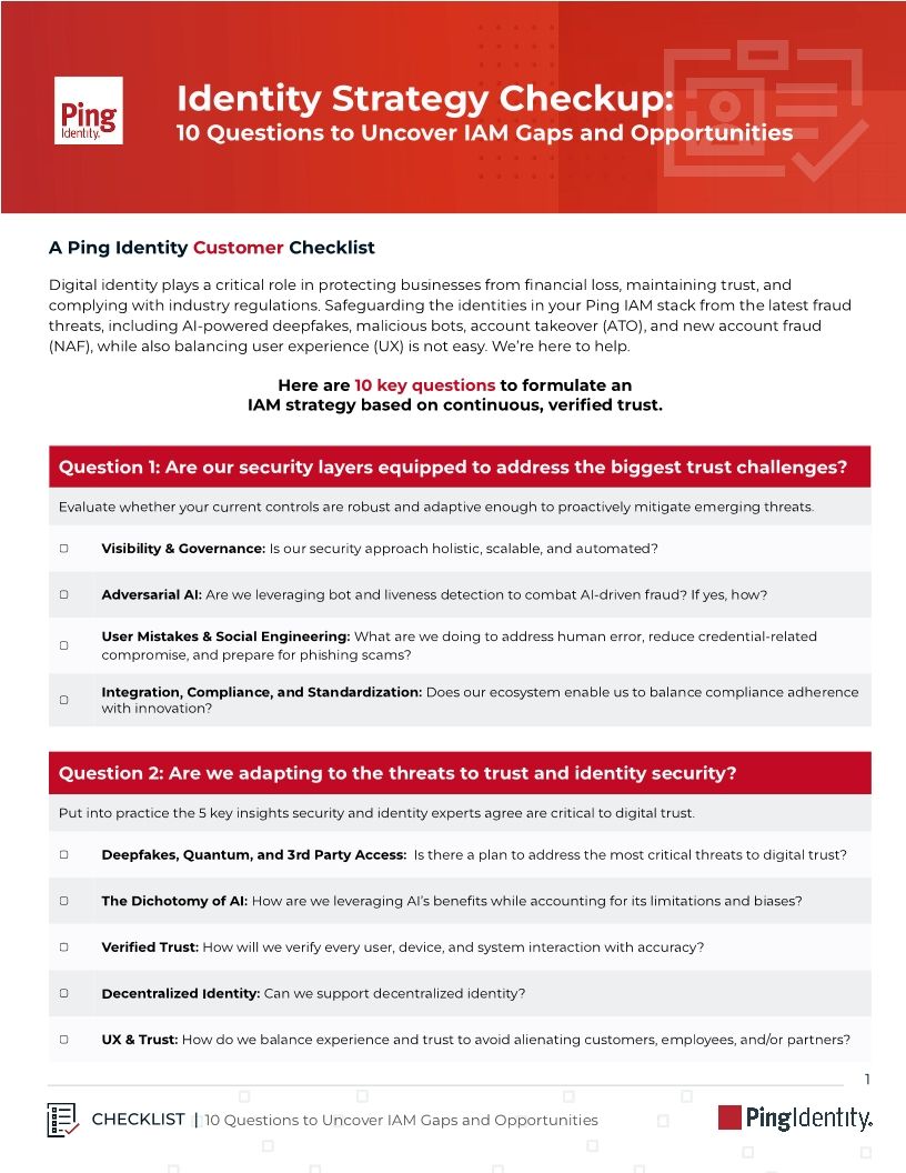 Identity Strategy Checkup