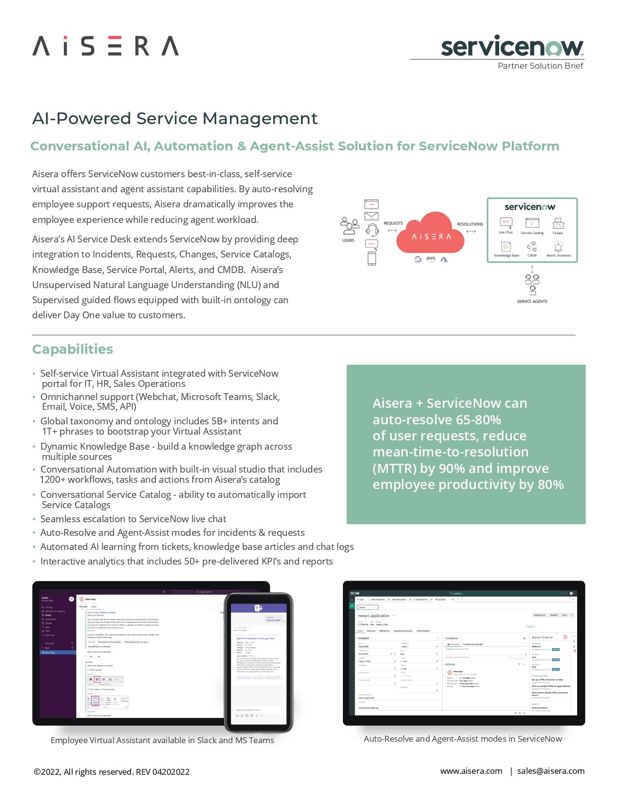 AI Service Desk for ServiceNow