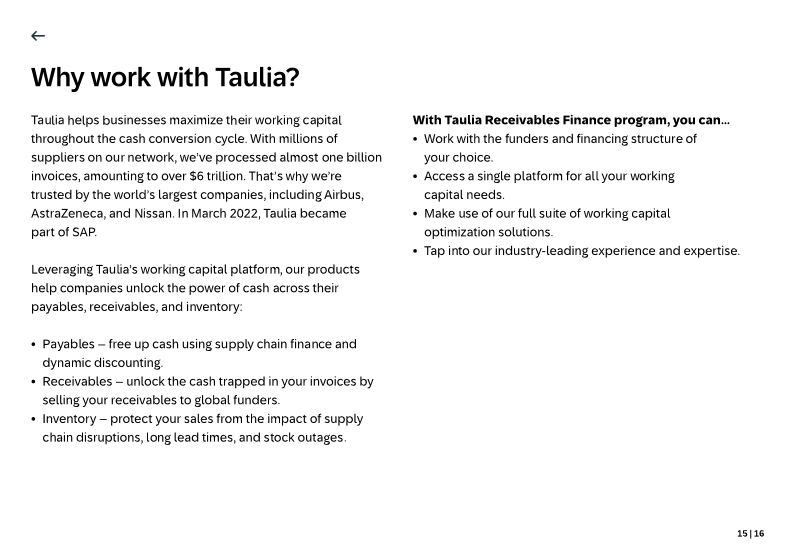 Instant release. Free up cash fron your accounts receivable.