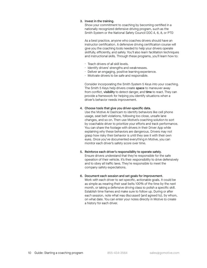 Coaching Safety Program