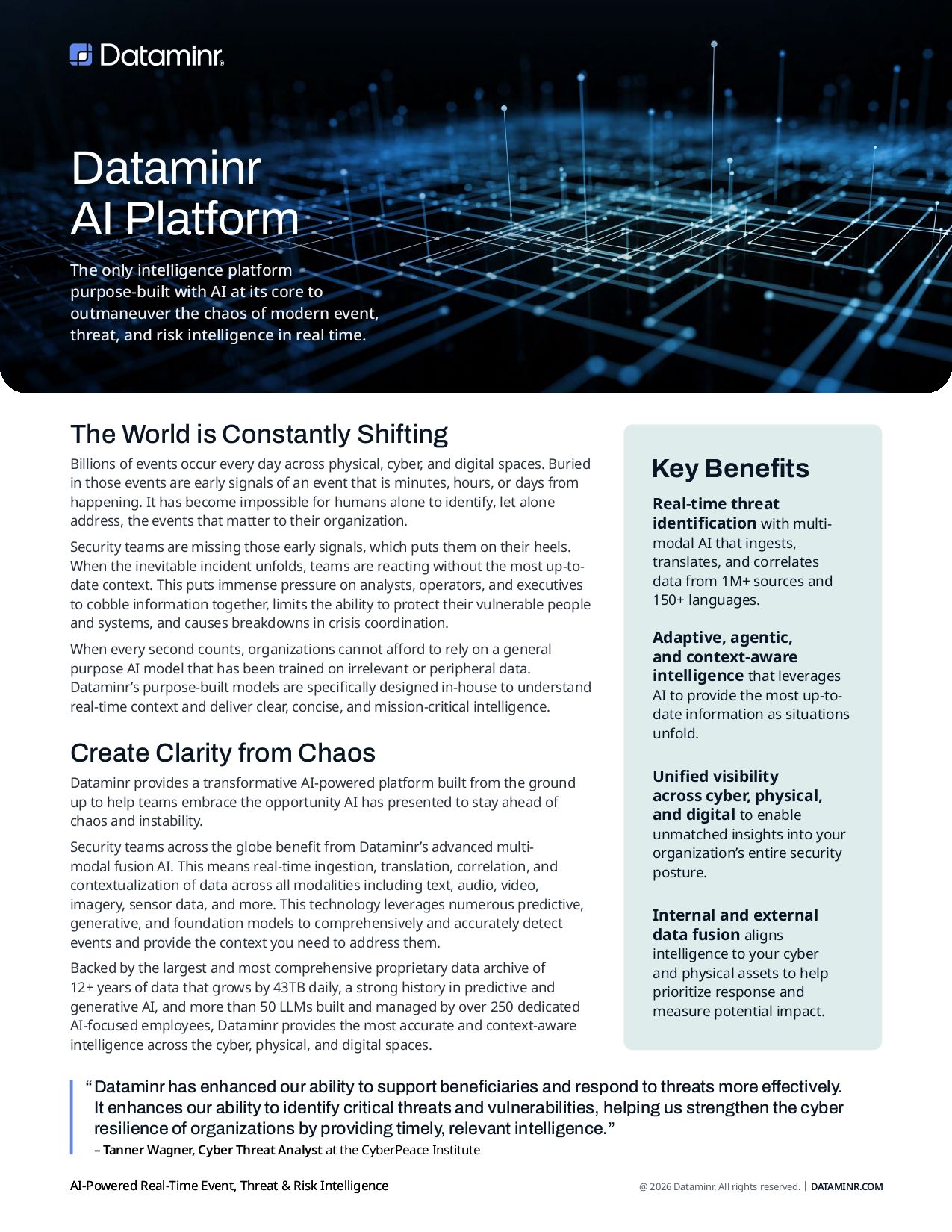 Dataminr AI Platform One Pager