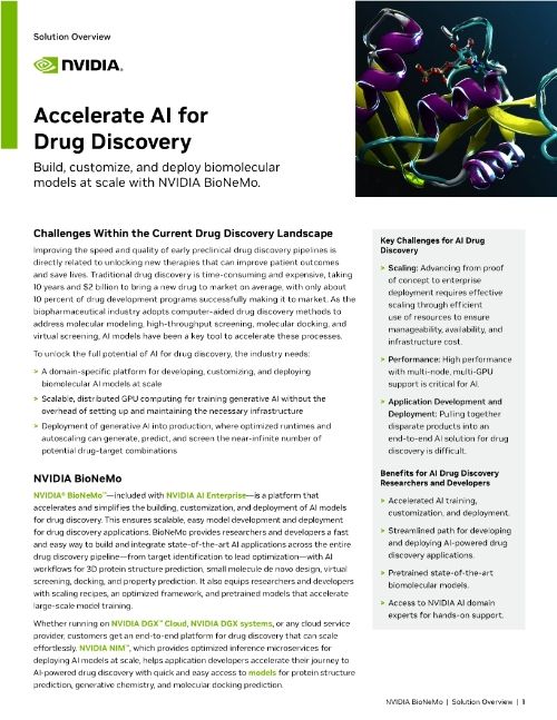 Accelerate Al for Drug Discovery - Nvidia3-CE