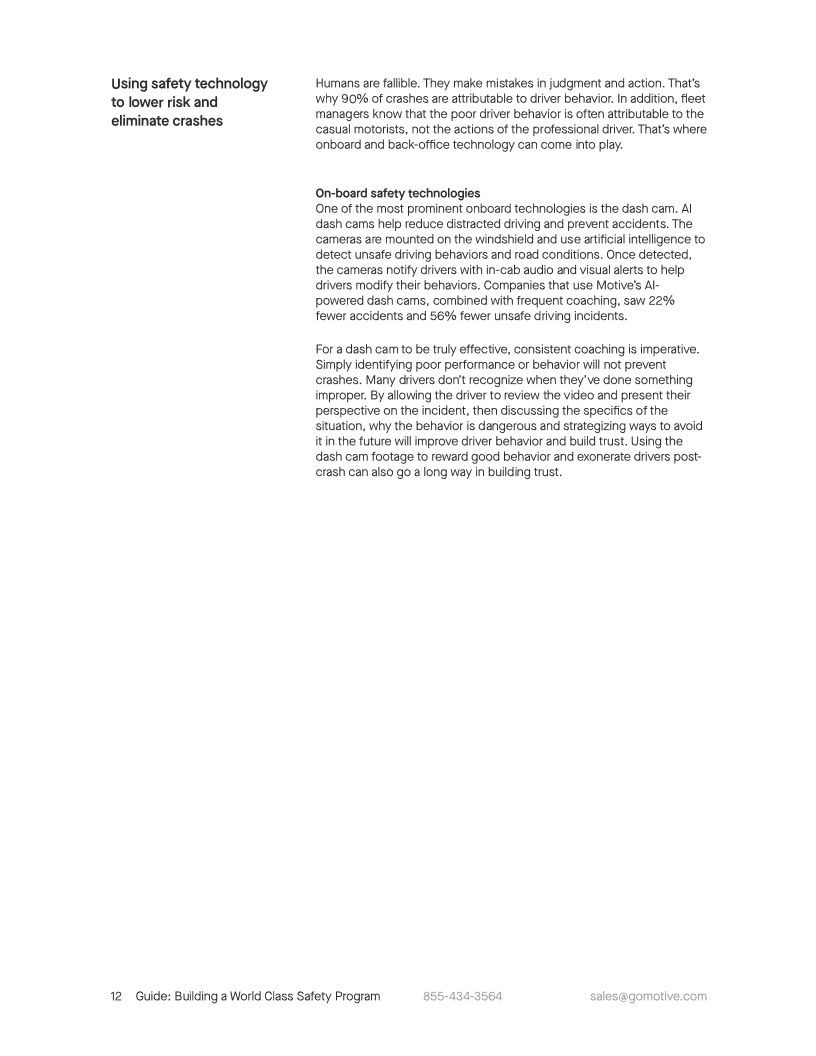 Building a World Class Safety Program A Guide for Fleet Managers