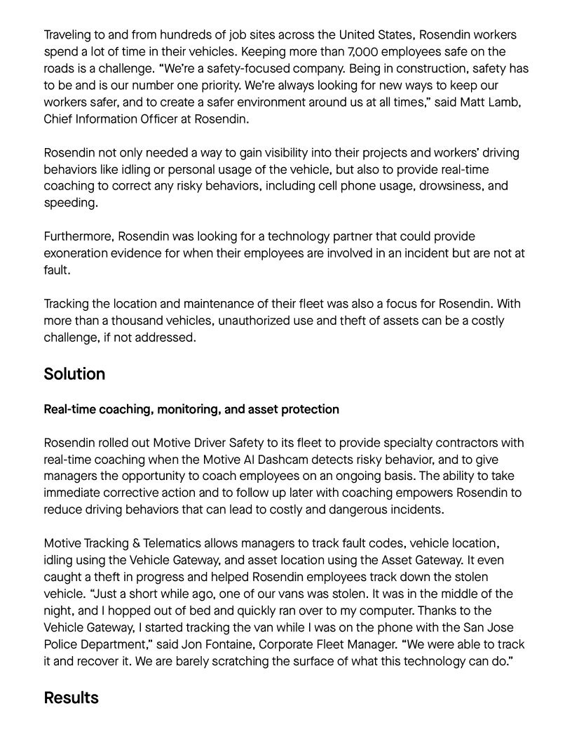 Rosendin Electric x Motive