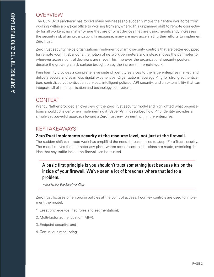 A Surprise Trip to Zero Trust Land