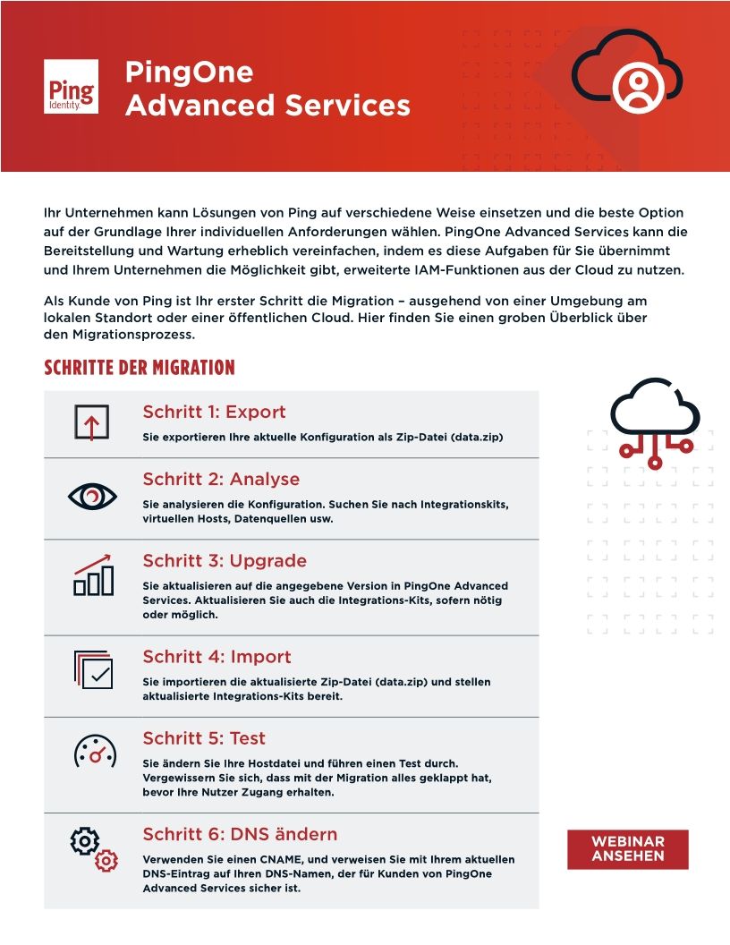 Migrieren Sie zu PingOne Advanced Services