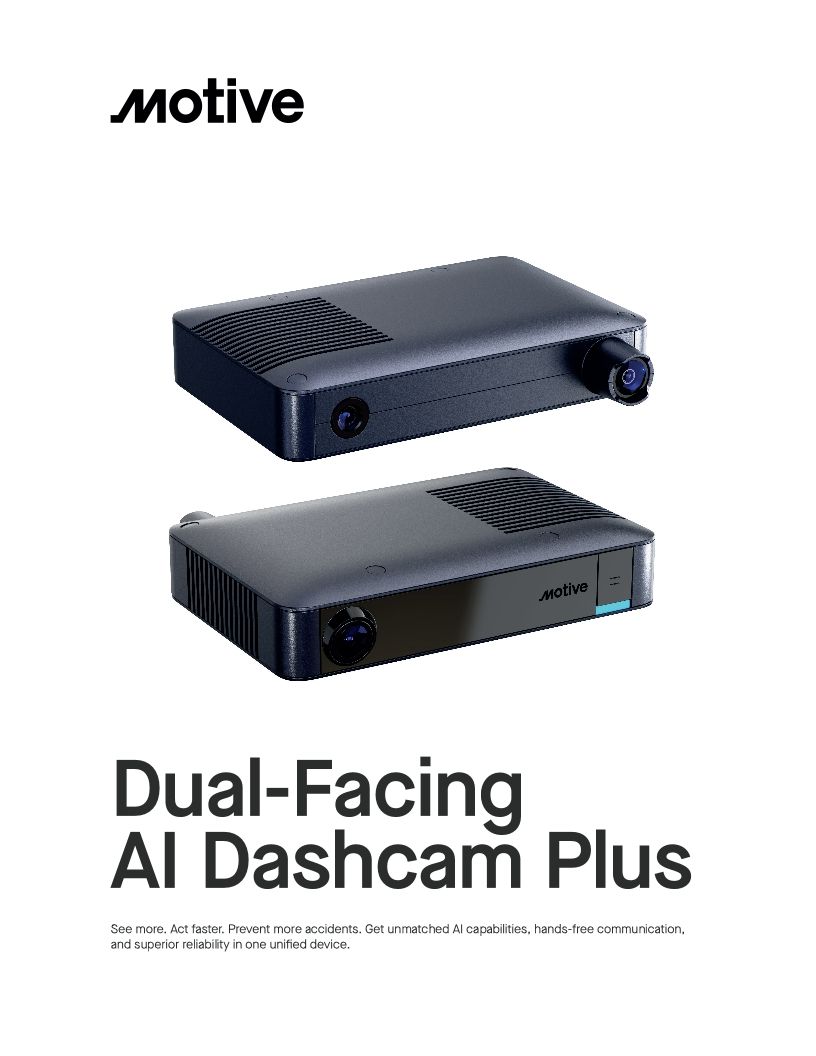 AI Dashcam Plus spec sheet