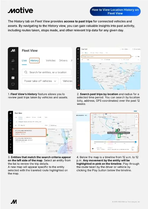 How to View Location History on Fleet View QRG