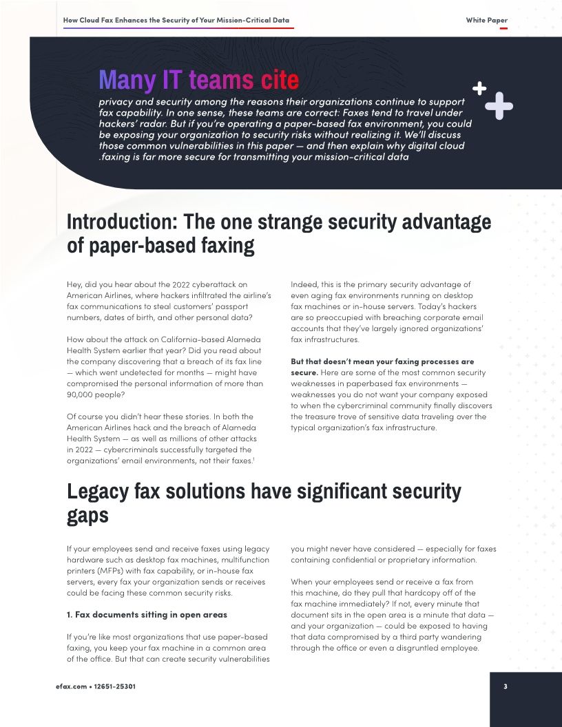 How Cloud Fax Enhances the Security of Your Mission-Critical Data