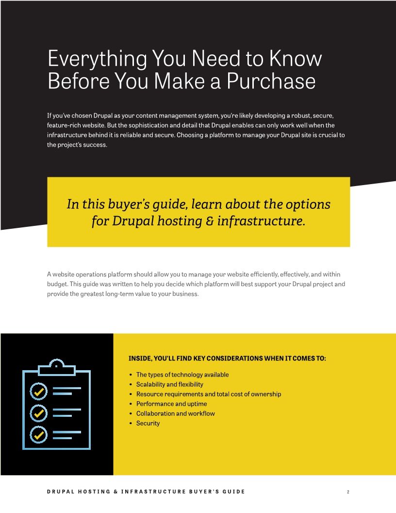 Drupal Hosting &amp; Infrastructure Buyer's Guide