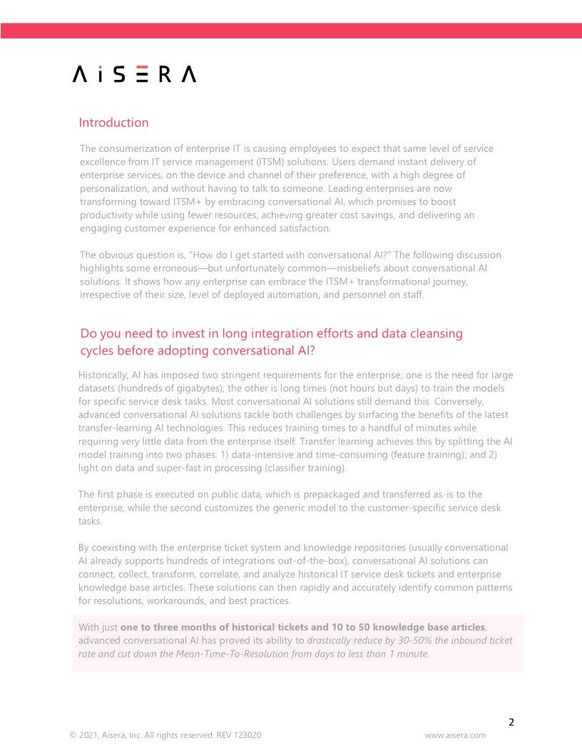 Next Generation AI ITSM: Need of the Hour!