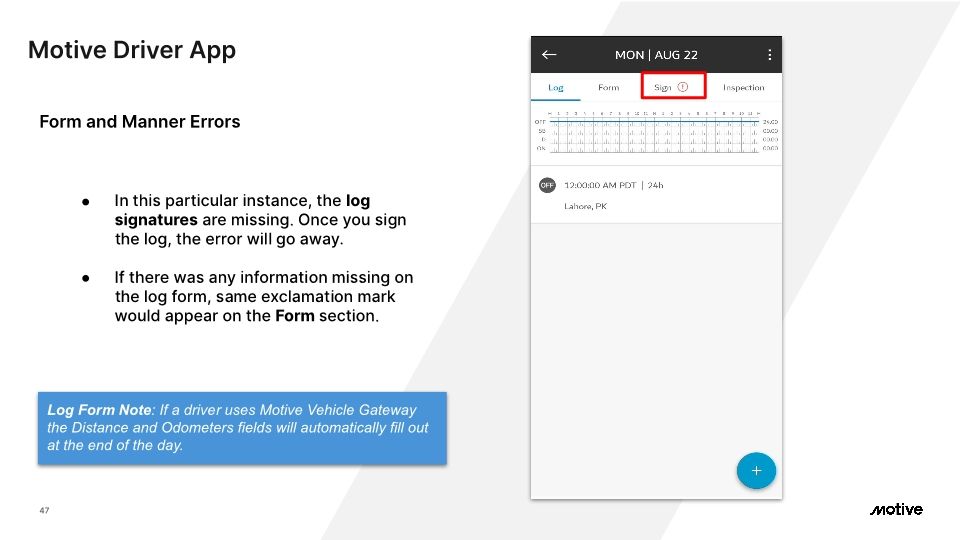 Motive Driver App - Cx Onboarding