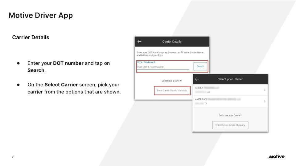 Motive Driver App - Cx Onboarding