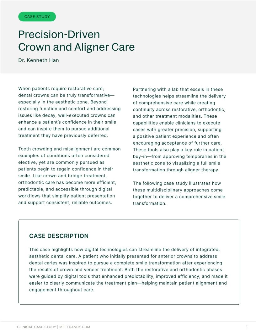 Precision-Driven Crown and Aligner Care