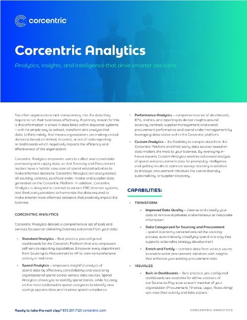 Corcentric Analytics