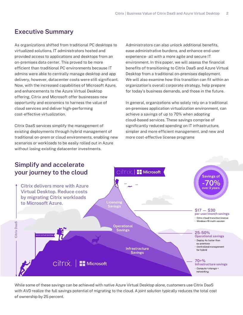 Citrix DaaS with Azure Virtual Desktop Business value and cost savings analysis of a modern cloud deployment - External V3 - Title