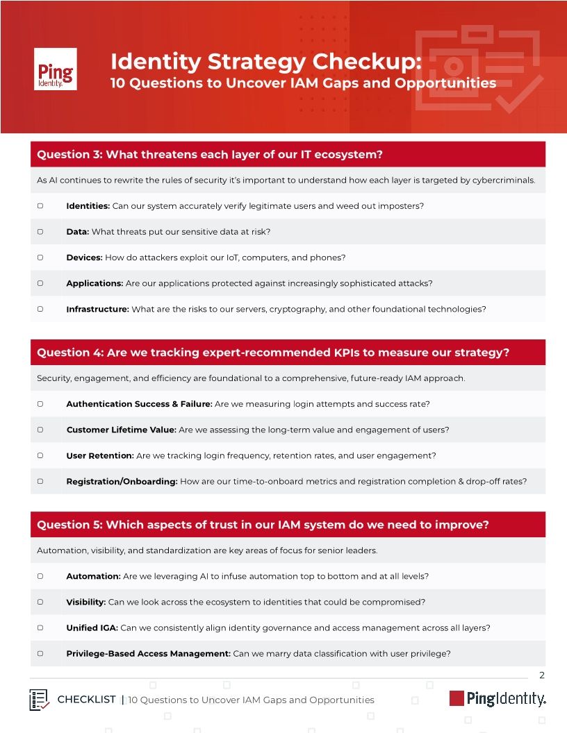 Identity Strategy Checkup