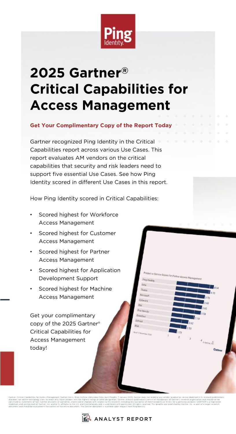 2025 Gartner® Critical Capabilities for Access Management