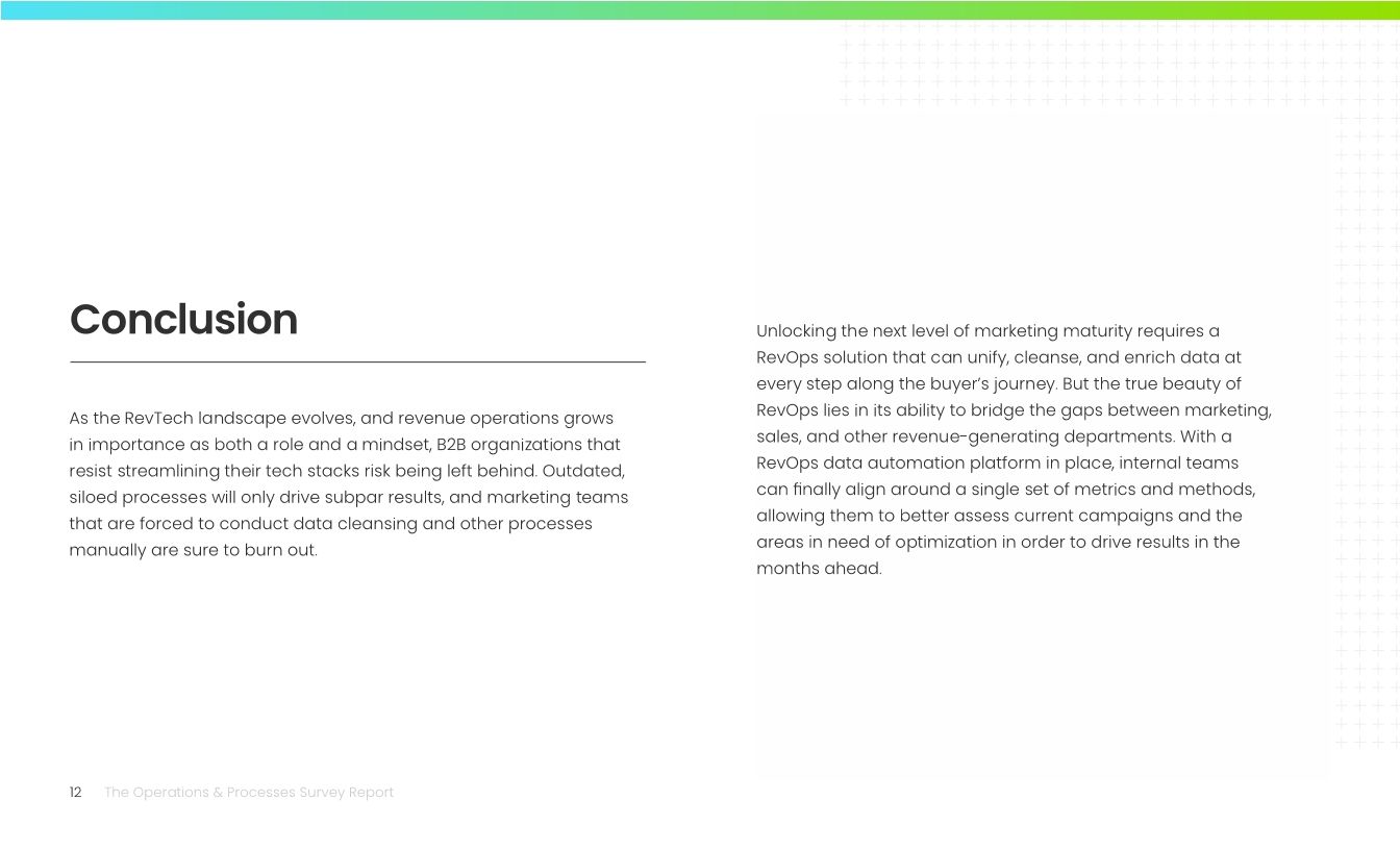 The Operations & Processes Survey Report