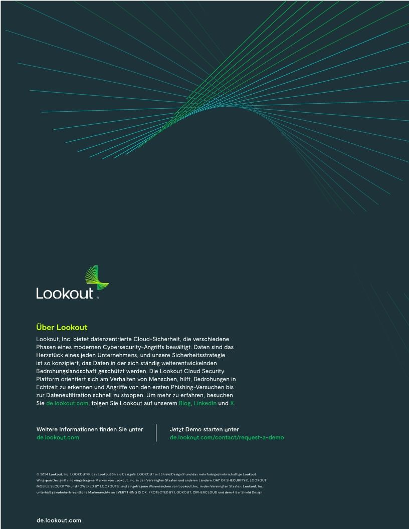 Lookout Mobile Endpoint Security: Vorteile Schützen Sie die Geräte, die Sie überallhin mitnehmen