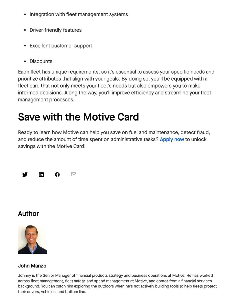 10 Fleet Card Must-haves to Optimize Cost Savings