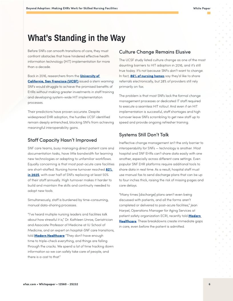 Beyond Adoption: Making EHRs Work for Skilled Nursing Facilities
