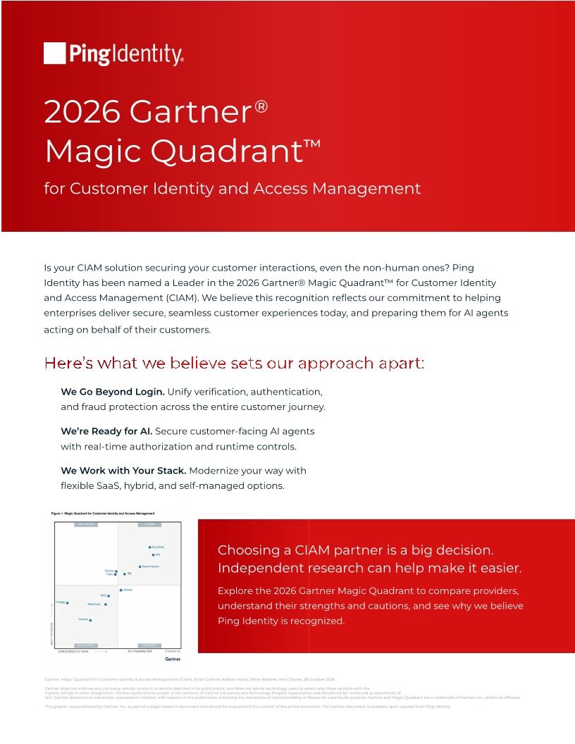 2026 Gartner&reg; Magic Quadrant&trade; for Customer Identity and Access Management
