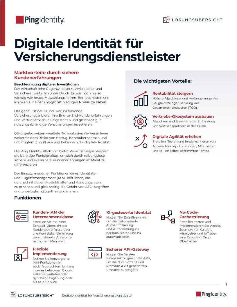 Digitale Identit&auml;t f&uuml;r Versicherungsdienstleister