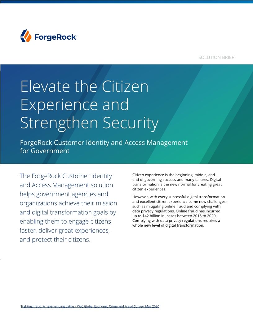 Elevate the Citizen Experience and Strengthen Security