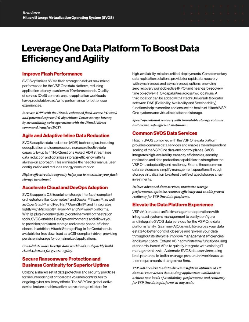 Hitachi Storage Virtualization Operating System (SVOS)