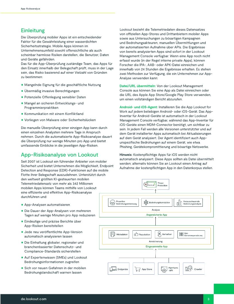 Automatisierte Prüfung mobiler Apps mit Lookout