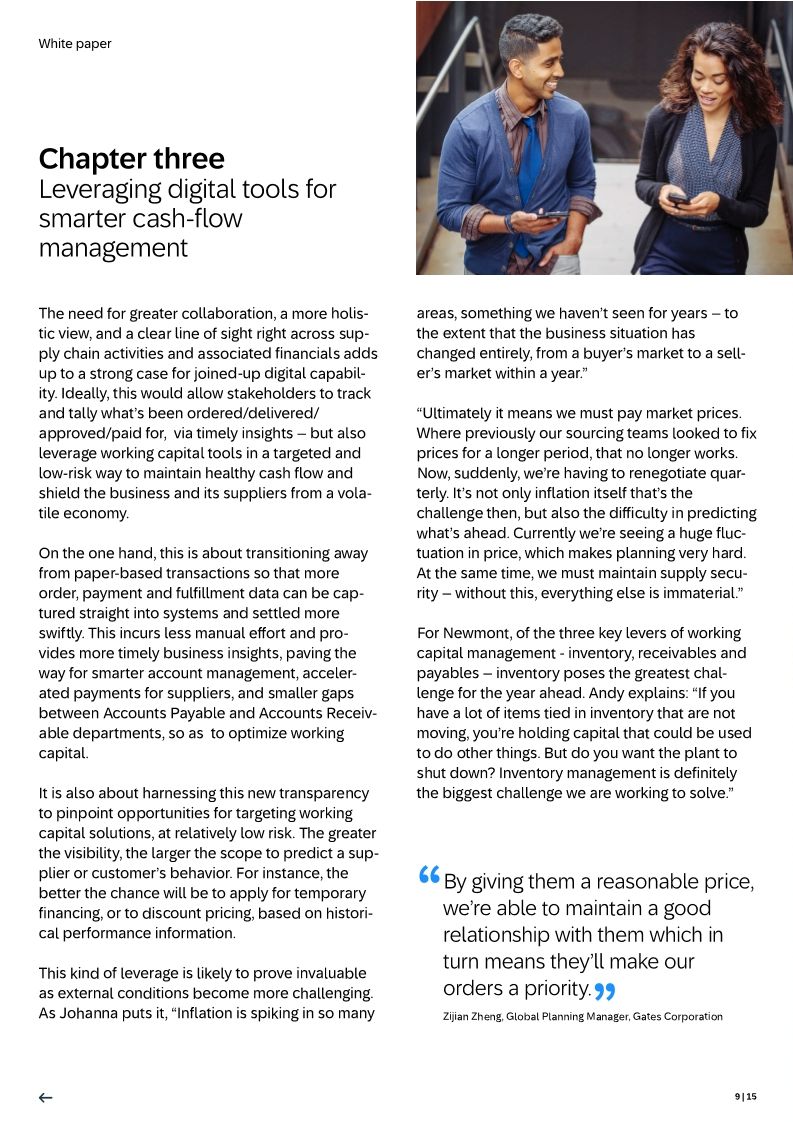 Effective cash flow control in an uncertain global market