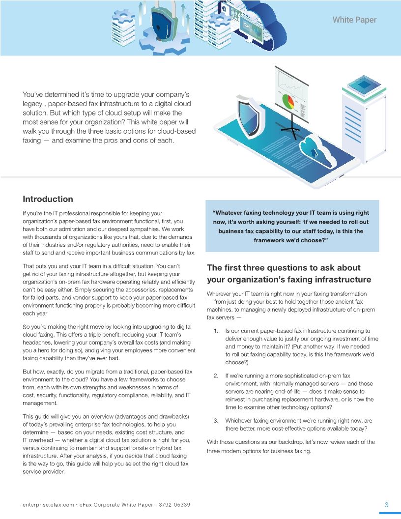Enterprise Faxing Technologies: A Critical Review of Your Three Cloud-based Options