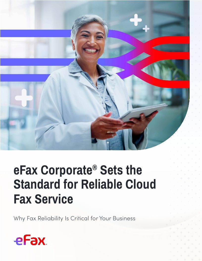 eFax Corporate Sets the Standard for Reliable Cloud Fax Service