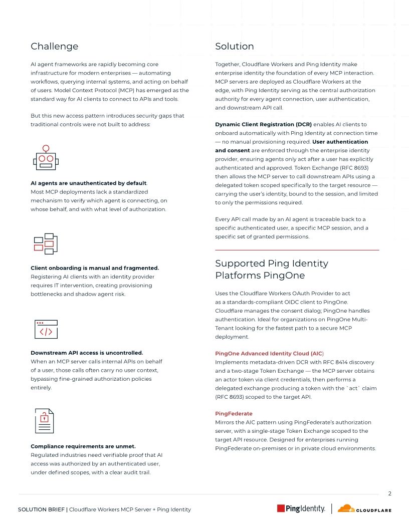Cloudflare + Ping Identity: Securing Model Context Protocol (MPC) Servers for the Modern Enterprise