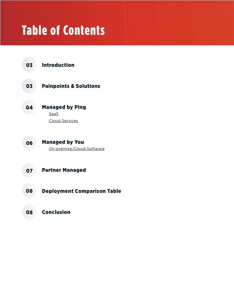 PingOne Cloud Platform Deployment Options