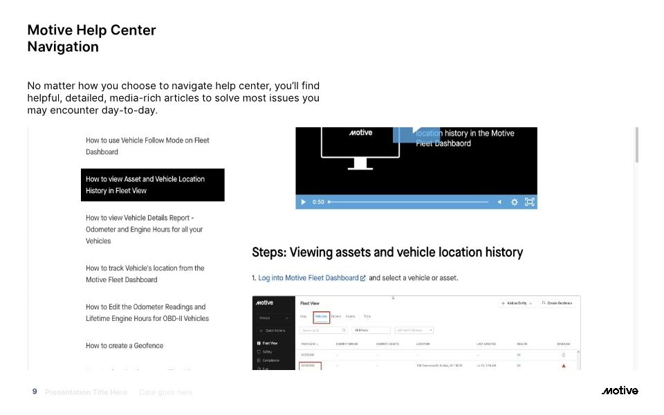 Motive Support Process Onboarding