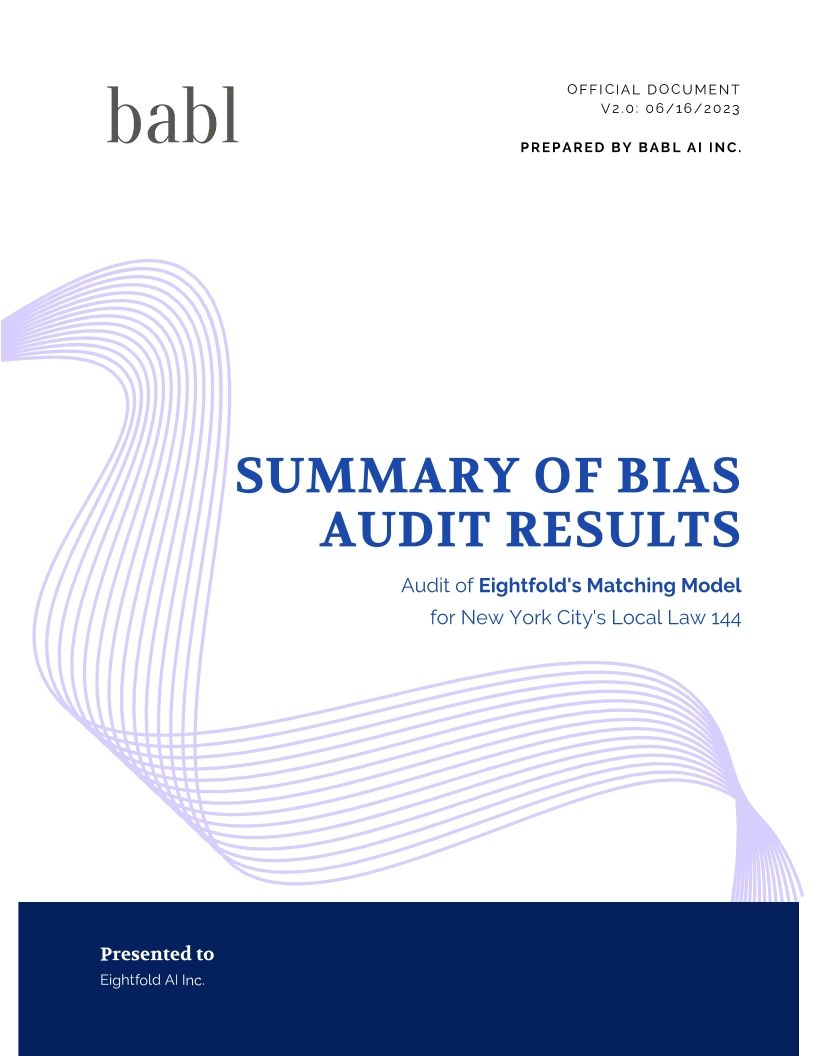 Eightfold Bias Audit Results