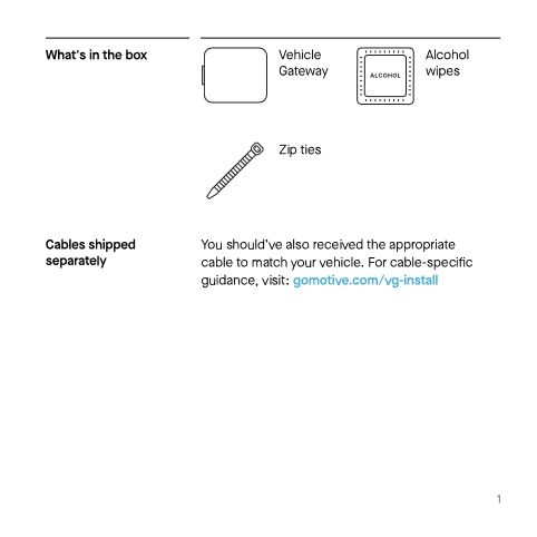Vehicle Gateway Installation Manual