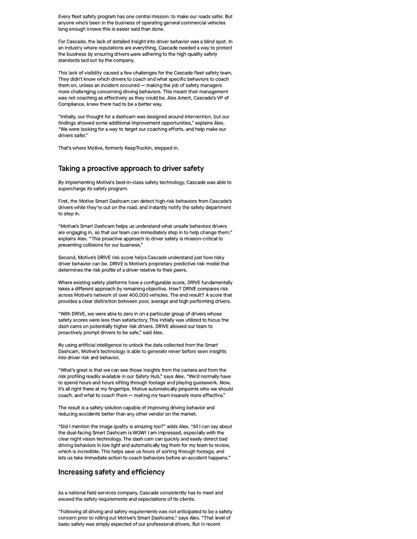 Cascade Environmental Case Study