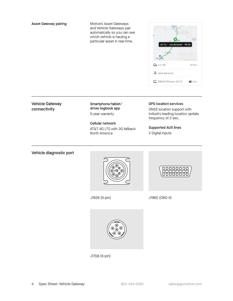 Vehicle Gateway Spec Sheet