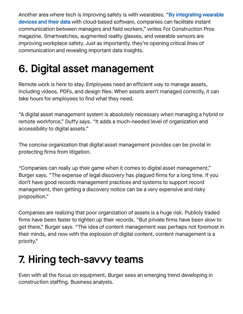 7 Top Trends for Construction Professionals