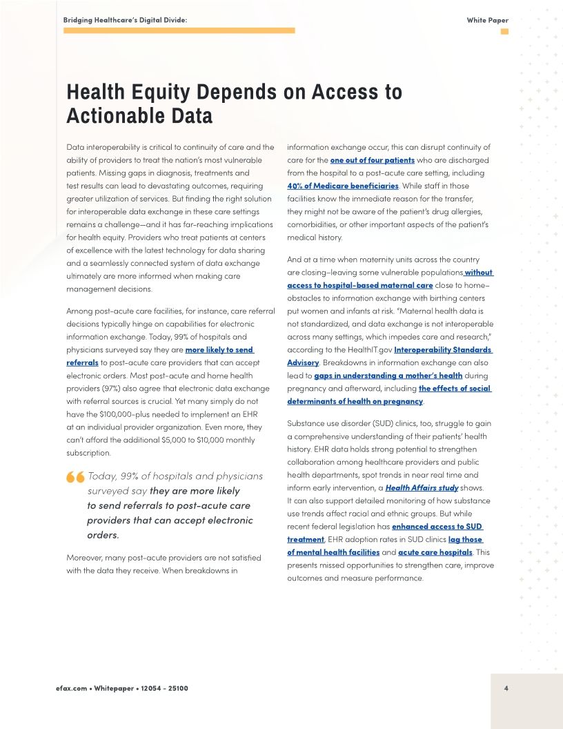Bridging Healthcare's Digital Divide: Practical Solutions for Interoperable Data Exchange and Health Equity