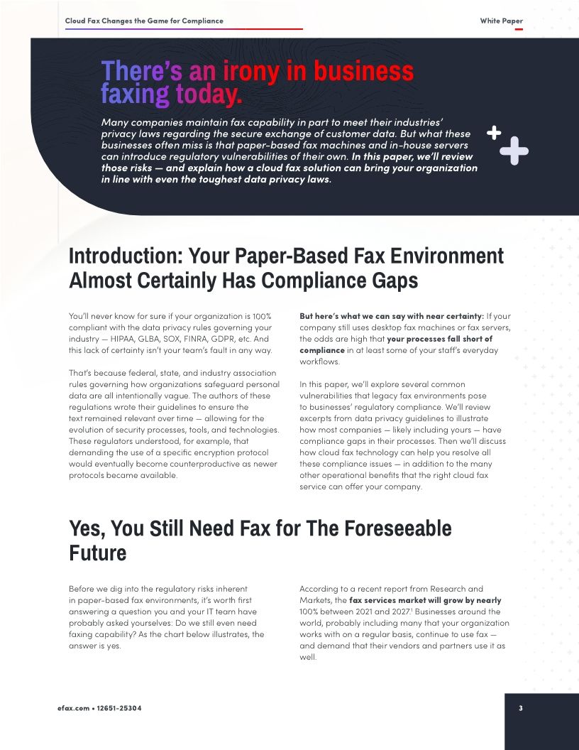 Cloud Fax Changes the Game for Compliance