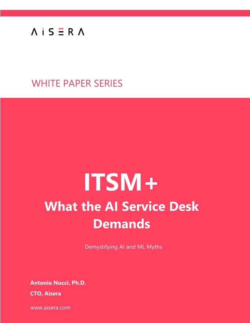 Next Generation AI ITSM: Need of the Hour!