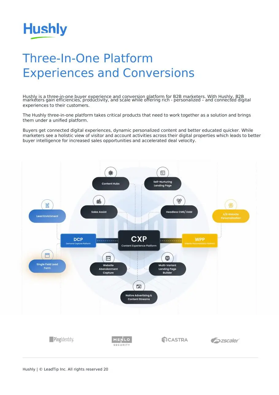 Three-in-One Experience and Conversion Platform