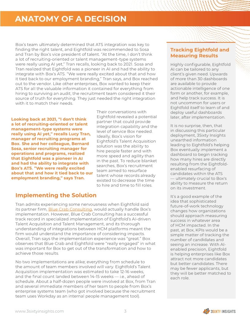 Box elects to leverage Eightfold’s AI-enabled talent acquisition solution to facilitate candidate rediscovery